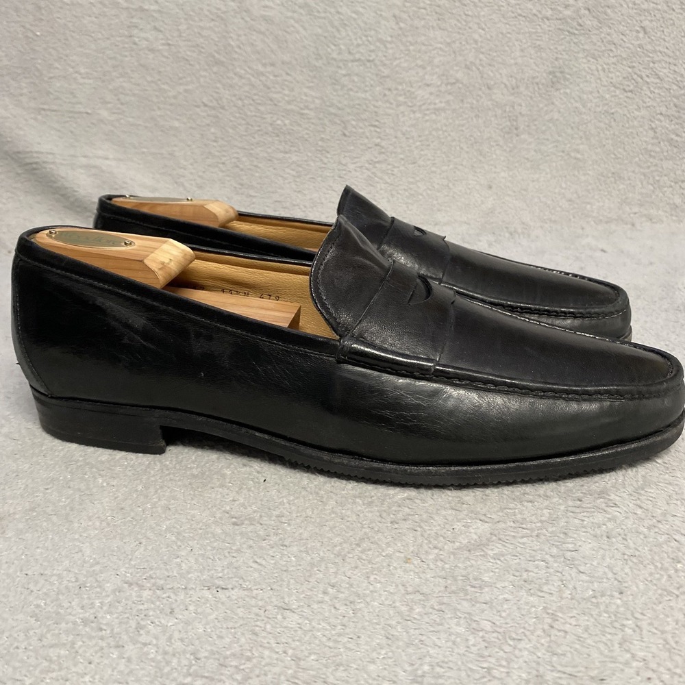 Arthur Beren Gravati Slip On Loafers Mens 11.5 N Black Leather Handmade Italy